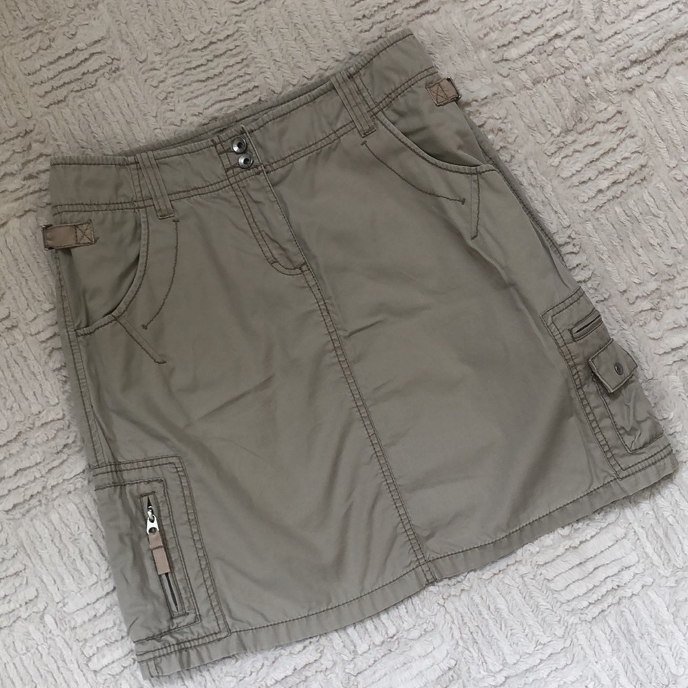 ESPRIT cargo utility skirt beige tan Size 6